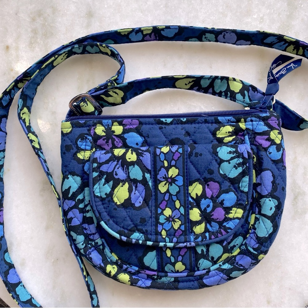 Vera Bradley Quilted Half Moon Crossbody Bag